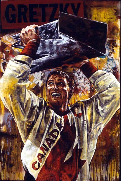 Stephen Holland - Wayne Gretzky - Canada Cup, Kings, Oilers, Rangers - Limited Edition Giclee on Canvas