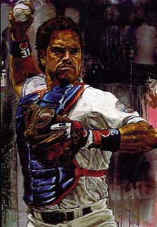 Stephen Holland - Mike Piazza - Limited Edition Giclee on Canvas