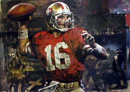 Stephen Holland - Joe Montana - Memories - Limited Edition Giclee on Canvas