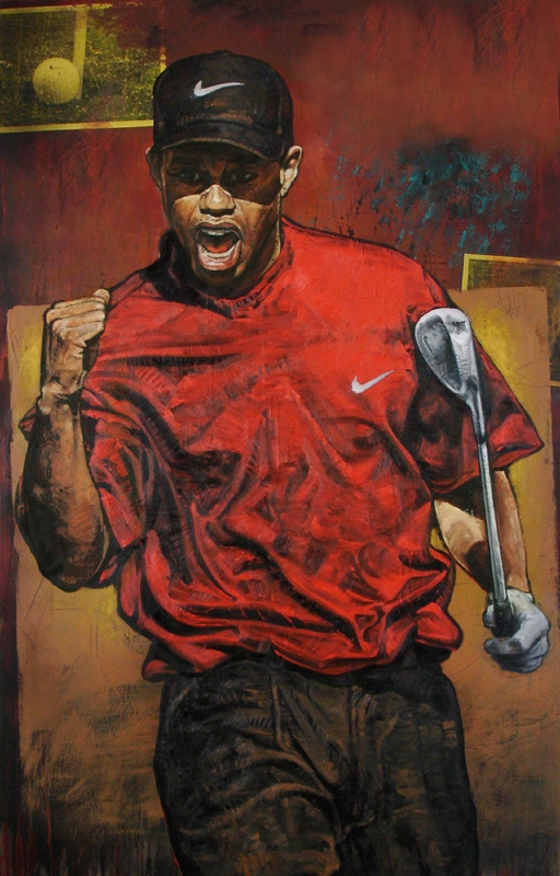 Stephen Holland - Tiger Woods - The Shot - Limited Edition Giclee on Canvas