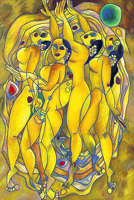 TieFeng Jiang - Flowering Age - Limited Edition Serigraph on Canvas