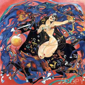 TieFeng Jiang - Huntress - Limited Edition Serigraph 