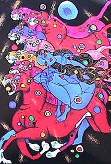 TieFeng Jiang - Panthers - Limited Edition Serigraph