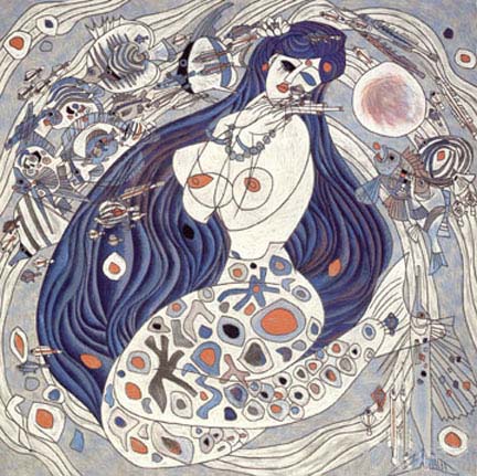 TieFeng Jiang - White Mermaid - Limited Edition Serigraph