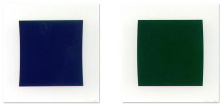 Ellsworth Kelly - Diptych: Dark Blue Dark Green - Limited Edition Lithograph