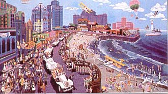 Melanie Taylor Kent - Boardwalk Of Atlantic City - Limited Edition Serigraph  
