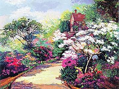 Mark King - Spring Magnolia Blossoms - Limited Edition Serigraph