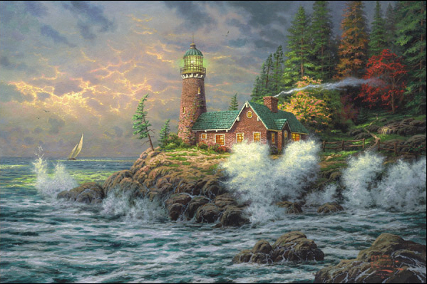 Thomas Kinkade - Courage Life Values Collection II - Limited Edition Offset Lithograph on Canvas