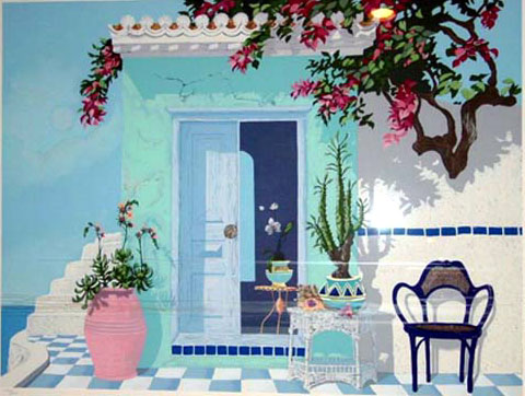 John Kiraly - Door To The Aegean - Limited Edition Serigraph