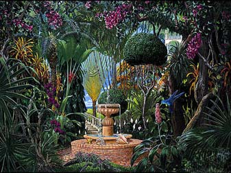 John Kiraly - Key West Garden - Limited Edition Serigraph