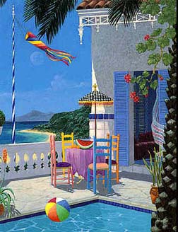 John Kiraly - Lazy Afternoon - Limited Edition Serigraph on Canvas