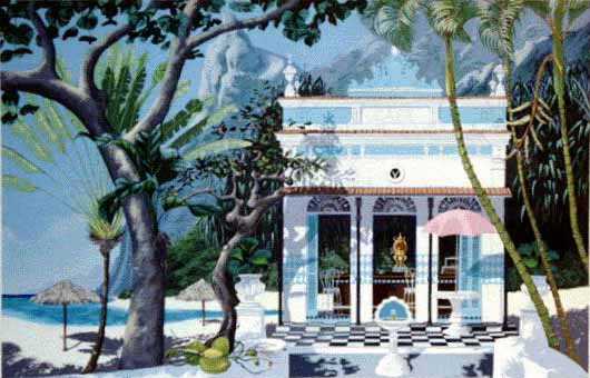 John Kiraly - Paradise Cafe - Limited Edition Serigraph