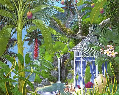 John Kiraly - Path To Mango Falls - Limited Edition Serigraph