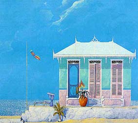 John Kiraly - Florida Suite - The House That Aloe Built - Limited Edition Serigraph