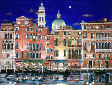 Liudmila Kondakova - Hotel Rialto - Limited Edition Serigraph on Canvas