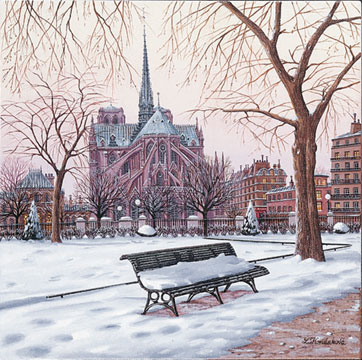 Liudmila Kondakova - Postcards From Paris Suite - Limited Edition Serigraph on Canvas
