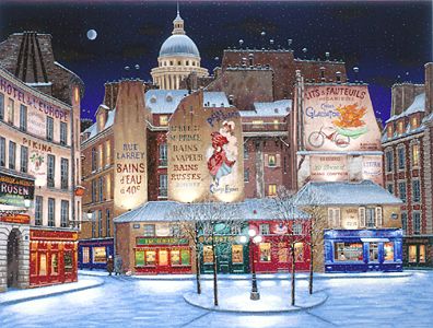 Liudmila Kondakova - Winter in Paris - Limited Edition Serigraph on Canvas
