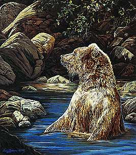 Judy Larson - Bearly Seen - Limited Edition Lithograph