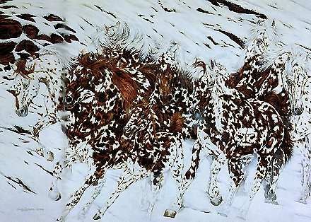 Judy Larson - Mixed Company - Limited Edition Lithograph