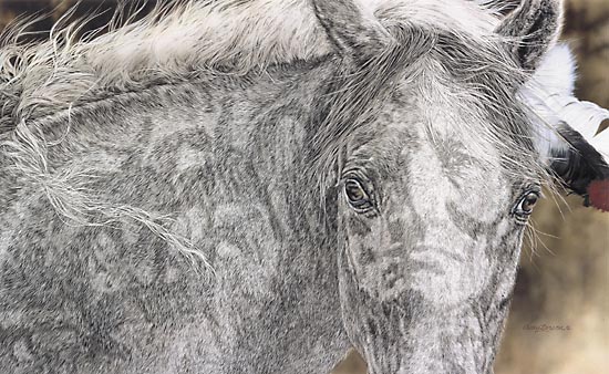 Judy Larson - Red Horse - Limited Edition Lithograph