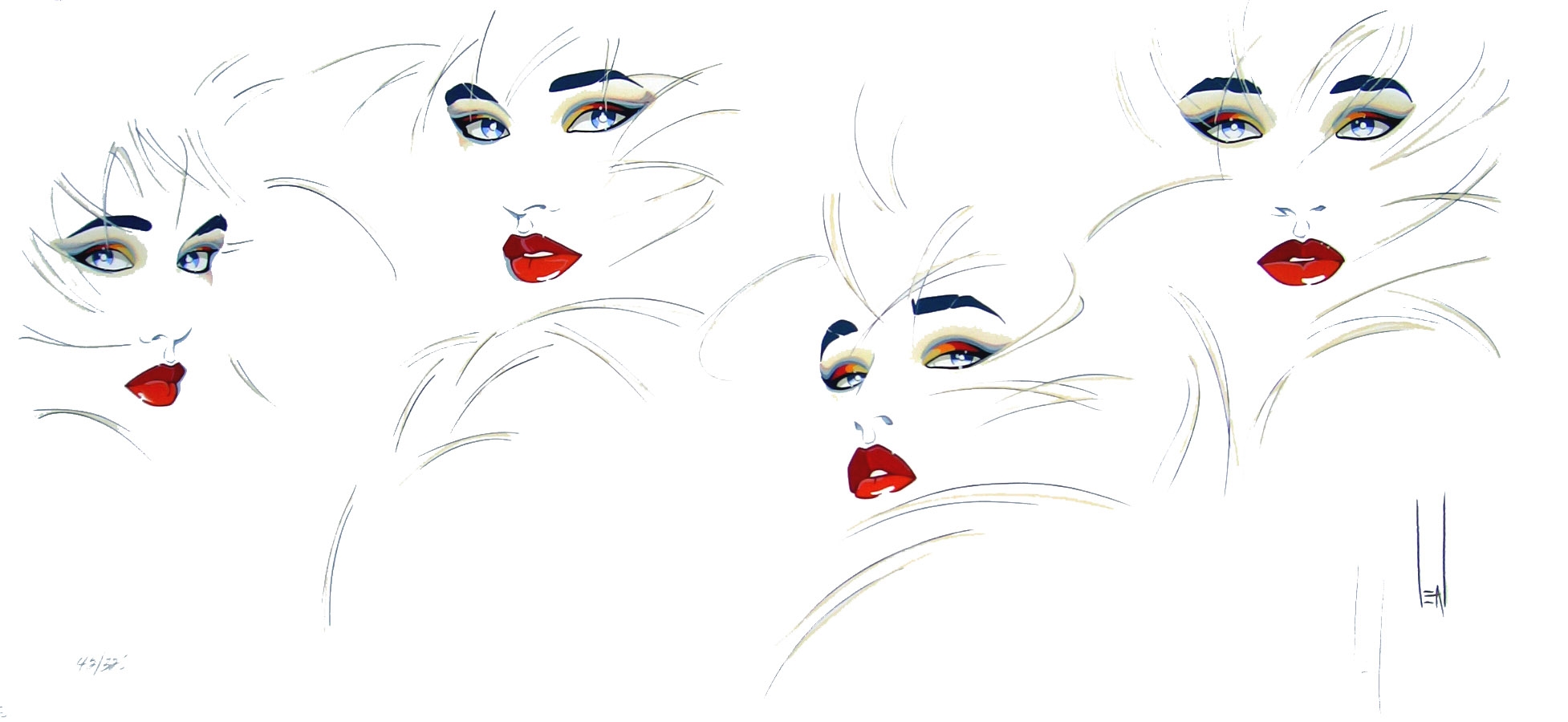 Steve Leal - Four Faces Of Beauty - Limited Edition Serigraph