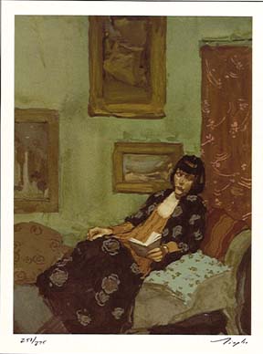 Malcolm Liepke - Women Reading - Limited Edition Lithograph
