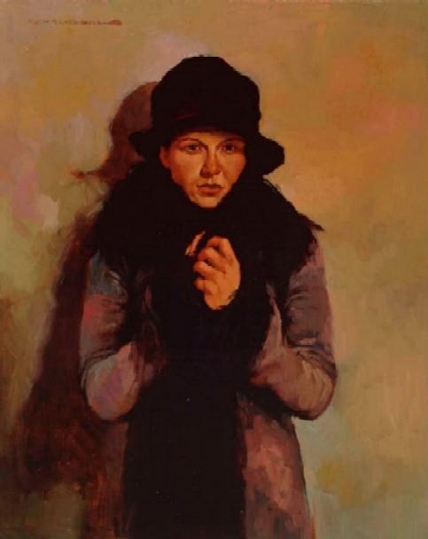 Joseph Lorusso - Her Favorite Coat - Limited Edition Mixed Media on Clay Board