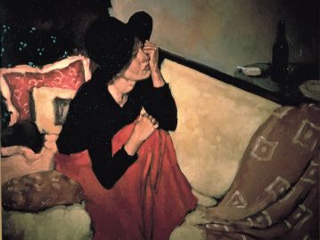 Joseph Lorusso - Off In Thought - Limited Edition Mixed Media on Clay Board