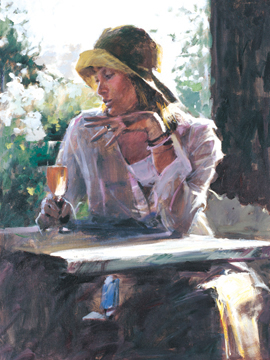 Aldo Luongo - Champagne at L'Auberge - Limited Edition Giclee on Canvas