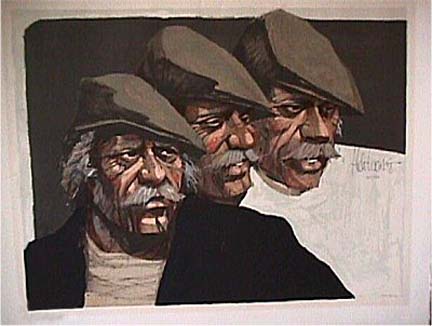 Aldo Luongo - Three Expressions of Hawk - Limited Edition Serigraph