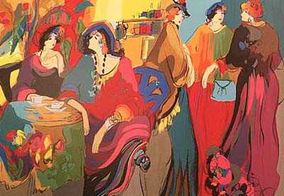 Isaac Maimon - Cafe De Lion - Limited Edition Serigraph