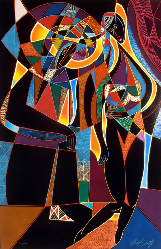 Neal Doty - Mardi Gras - Limited Edition Linocut