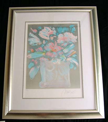 Peter Max - Flowers In Vase - Limited Edition Lithograph