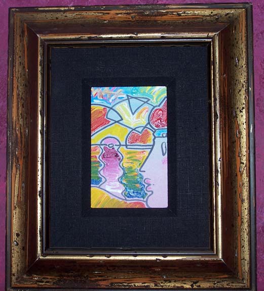 Peter Max - Lady In The Sunset - M Series Profile: XIV Version - Original Painting - Acrylic on Canvas