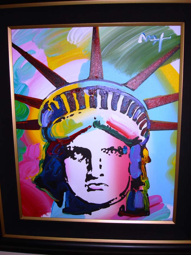 Peter Max - Liberty Head Version II #2 - Original Painting - Acrylic / Silkscreen on Canvas