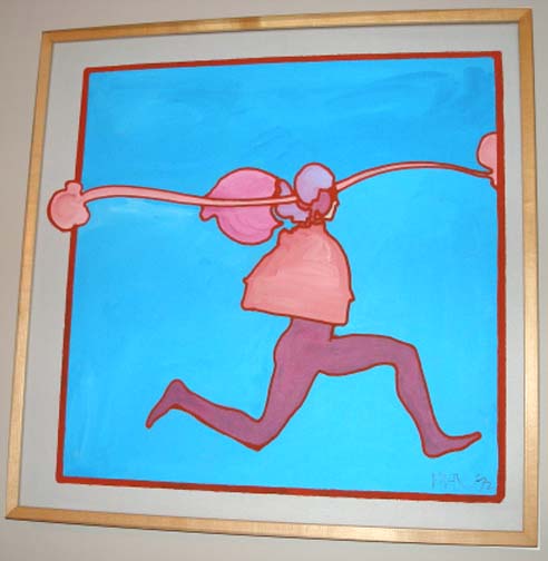 Peter Max - Running Man - Original Painting - Acrylic on Canvas