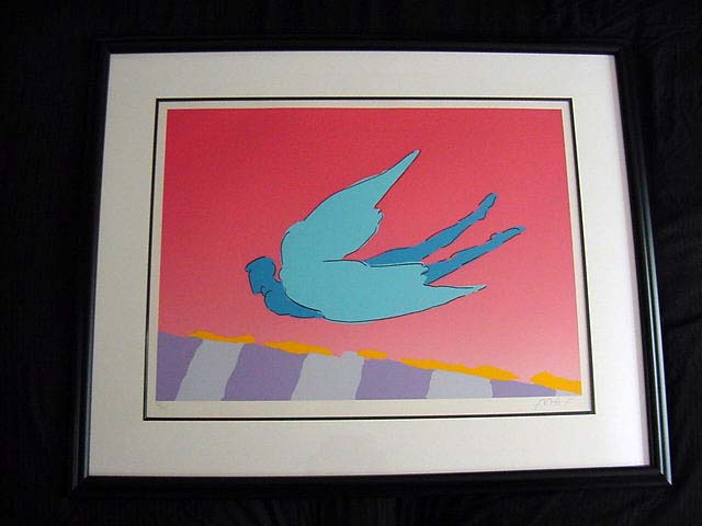 Peter Max - Pink Sky Flyer - Limited Edition Serigraph