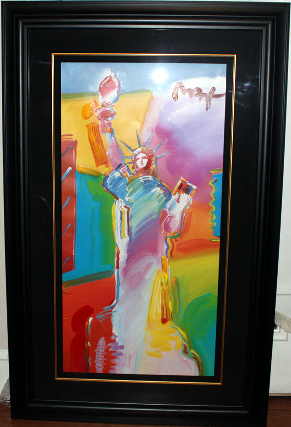 Peter Max - Statue Of Liberty - Original Mixed Media / Acrylic / Color Lithography