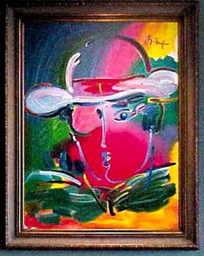 Peter Max - Zero Man - Original Painting - Acrylic on Canvas