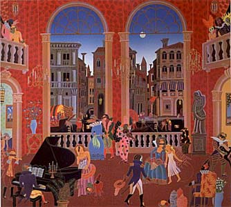 Thomas McKnight - Carnival In Venice - Limited Edition Serigraph