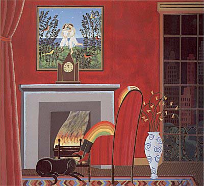 Thomas McKnight - Red Room (Beekman Place) - Limited Edition Serigraph