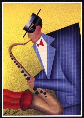 Robin Morris - Max The Sax - Limited Edition Lithograph