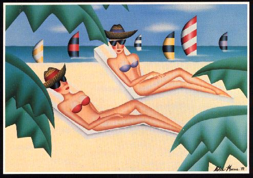 Robin Morris - The Sunbathers - Limited Edition Lithograph