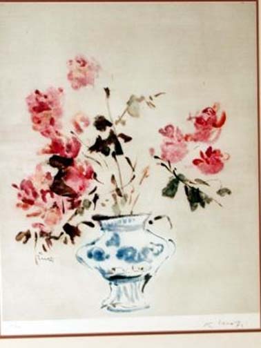 Kaiko Moti - Fleurs De Vase - Limited Edition Aquatint Etching