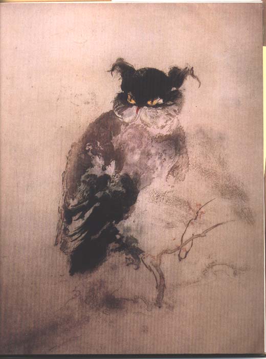 Kaiko Moti - Owl - Limited Edition Aquatint Etching