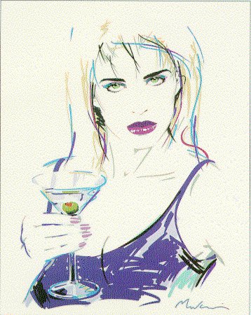 Dennis Mukai - Shaken Not Stirred - Limited Edition Serigraph
