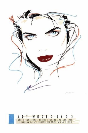 Dennis Mukai - Art World Expo 1988 - Vicki - Closed Edition Poster
