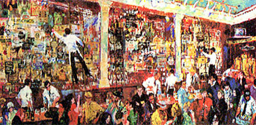 Leroy Neiman - F.X. McRory's Whiskey Bar - Limited Edition Serigraph