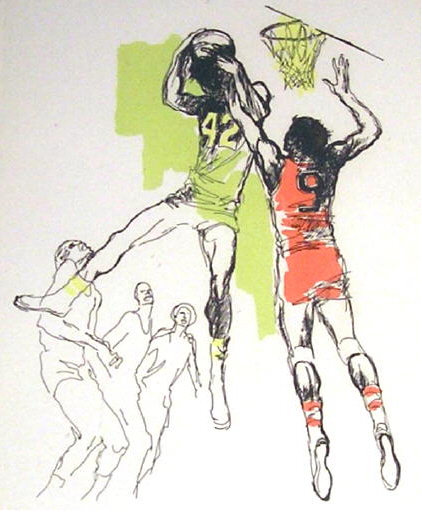 Leroy Neiman - Rebound - Limited Edition Etching