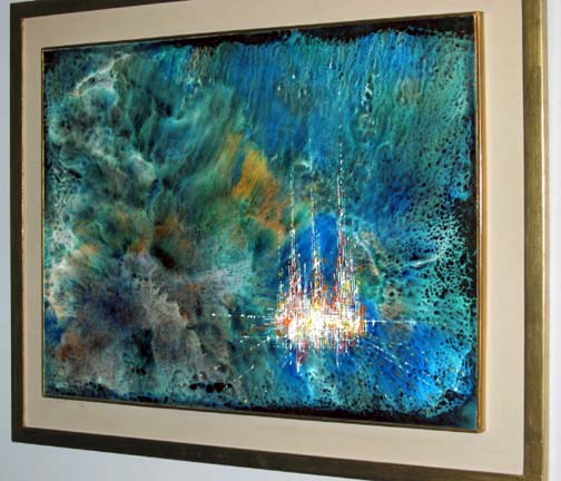 Leonardo Nierman - Sunken City - Original Painting  - Oil on Masonite